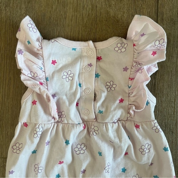 Bluey Baby Girl Ruffle Jumpsuit - Pink Floral - 3/6M - Picture 6 of 7